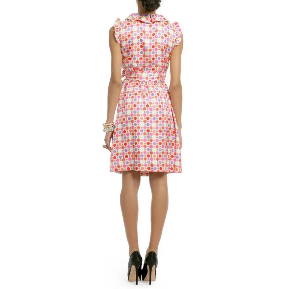 Kate Spade x Florence Broadhurst Aubrey Ruffle Wrap Dress 100% Silk Size 8 - Picture 10 of 16